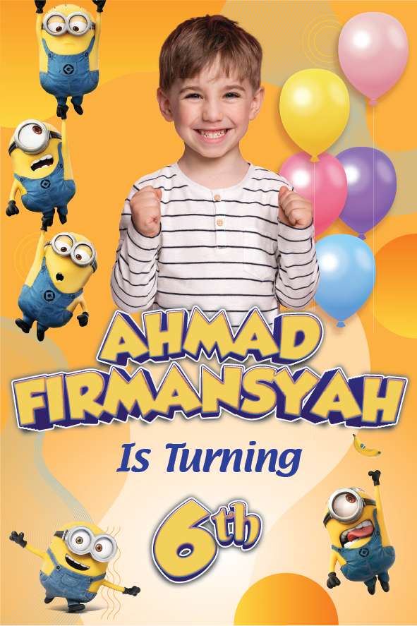 Baliho Ulang Tahun Minions - Image 1