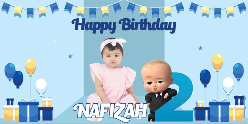 Baliho Ulang Tahun Baby Boss - Image 1
