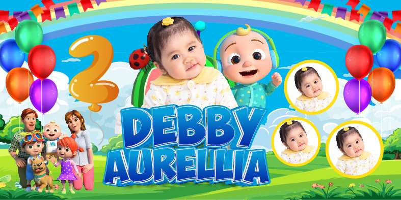 Baliho Hari Ulang Tahun Anak Cocomelon - Image 1