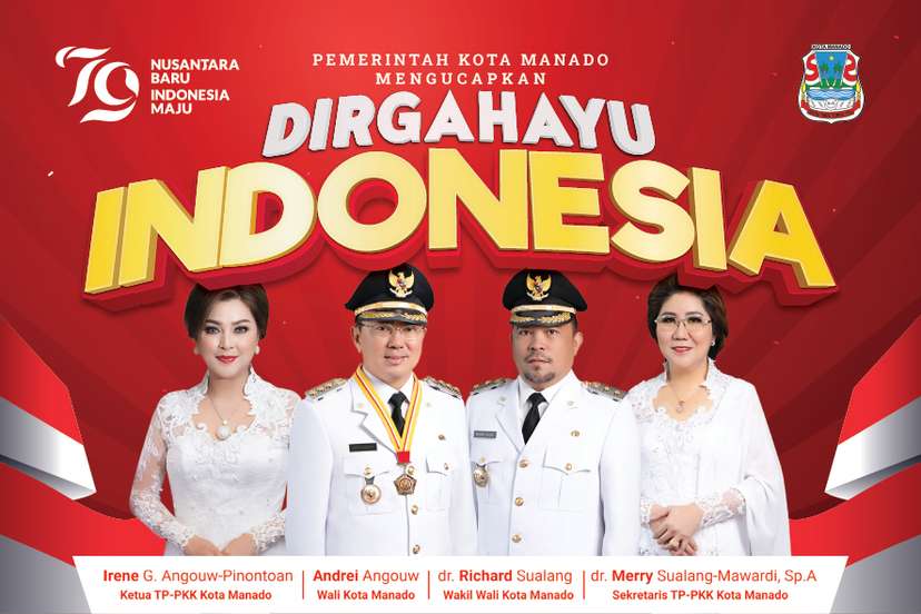 Spanduk Dirgahayu Republik Indonesia ke-79 Pemkot Manado - Image 1
