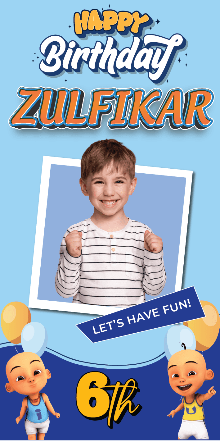 Baliho Ulang Tahun Upin Ipin - Image 1