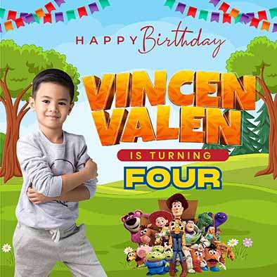 Baliho Hari Ulang Tahun Anak Toy Story - Image 1