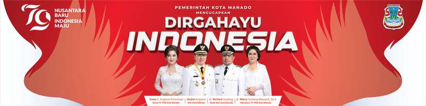 Spanduk Dirgahayu Republik Indonesia ke-79 Pemkot Manado - Image 1