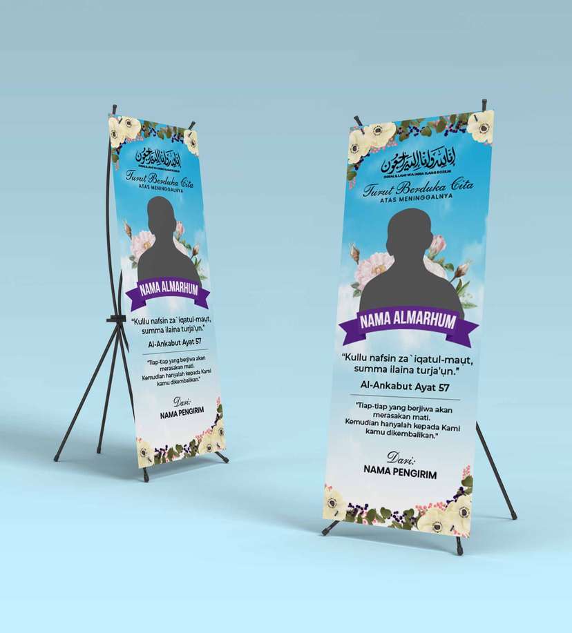 Standing Banner Turut Berduka Cita Muslim - Image 1