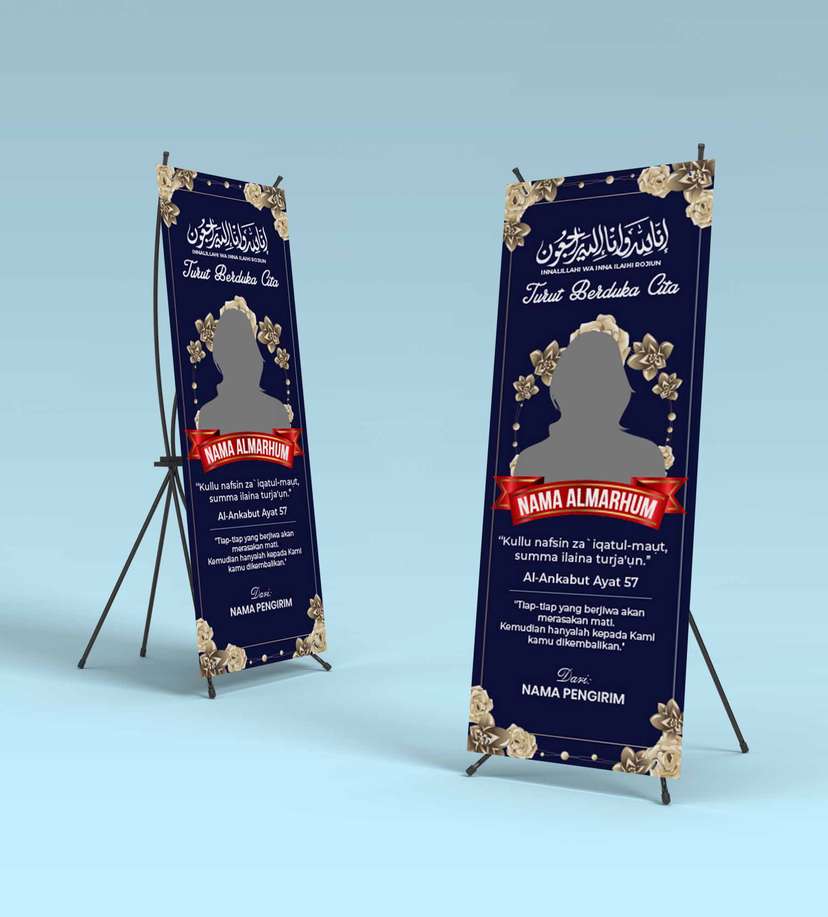 Standing Banner Turut Berduka Cita Muslim - Image 1