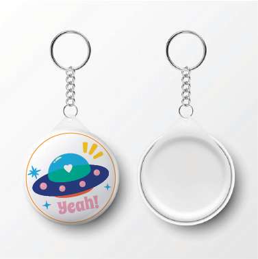 Gantungan Kunci Pin Karakter Alien - Image 1