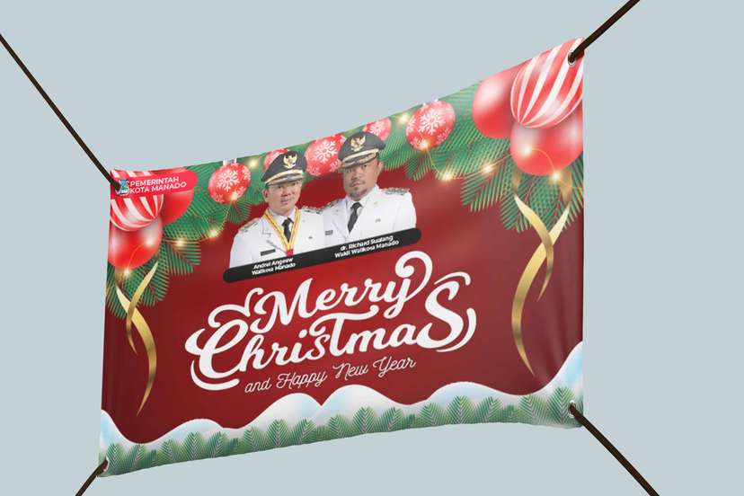 Baliho Selamat Natal dan Tahun Baru - Image 1