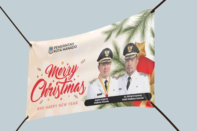 Baliho Selamat Natal dan Tahun Baru - Image 1