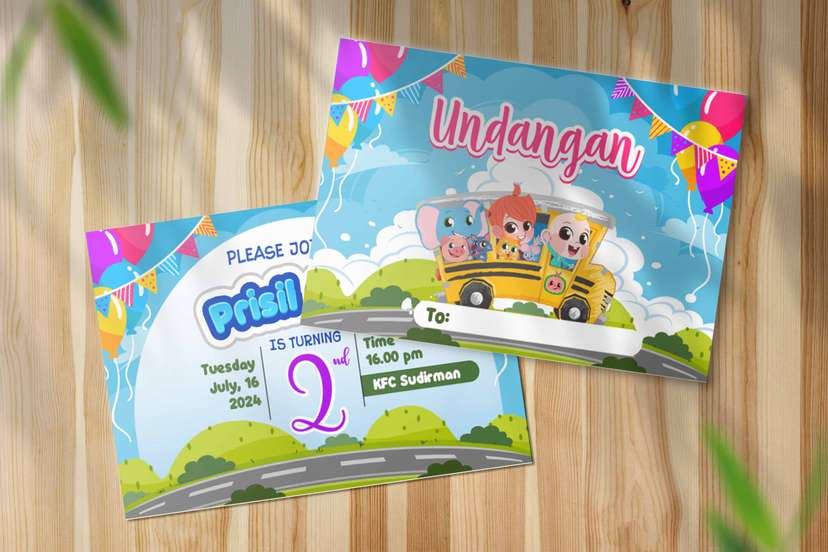 Undangan Hari Ulang Tahun Anak Cocomelon - Image 2
