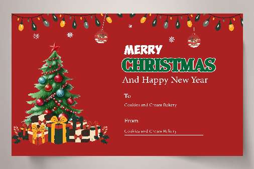 Kartu Natal Merah - Image 1