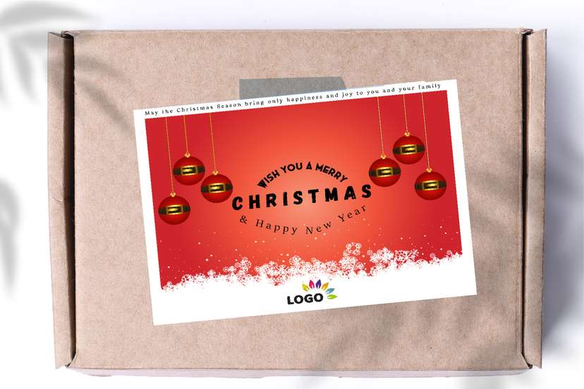 Kartu Natal dan Tahun Baru Merah - Image 1