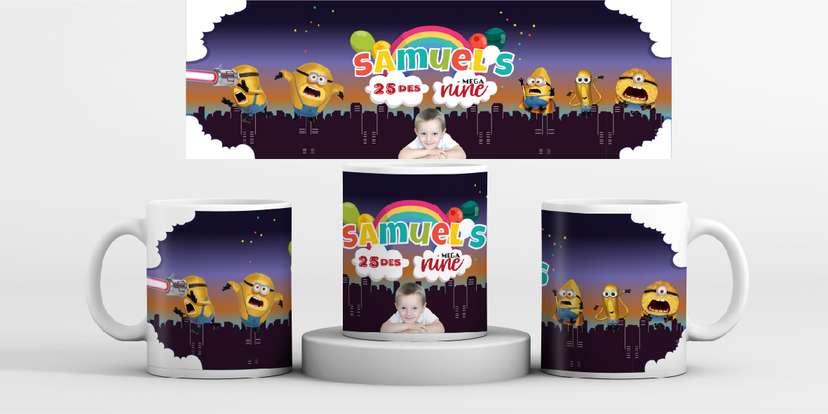 Mug Souvenir Ultah Tema Minion Despicable 4 - Image 1