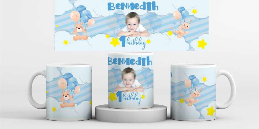 Mug Souvenir Ultah Tema Teddy Bear - Image 1