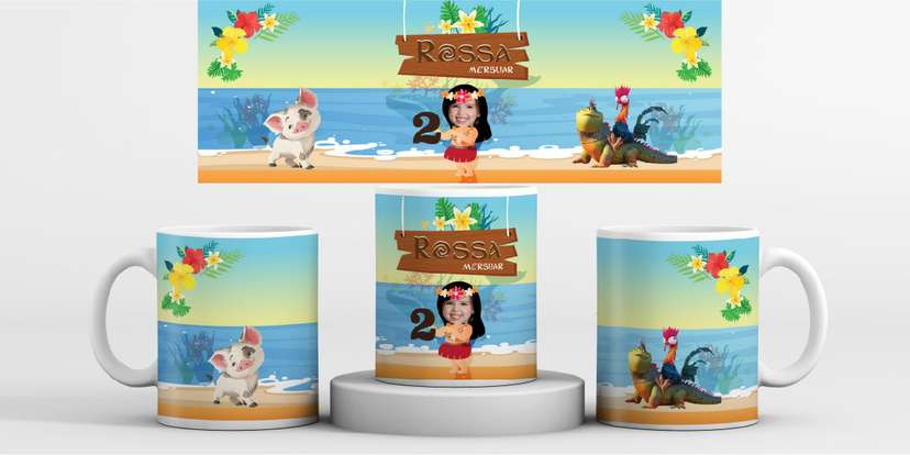 Mug Souvenir Ultah Tema Moana - Image 1