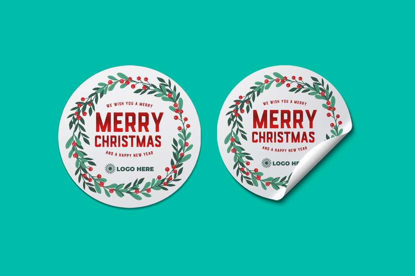 Sticker Ucapan Natal Dan Tahun Baru - Image 1