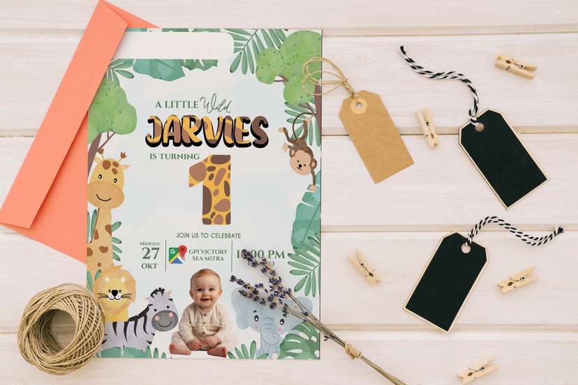 Undangan Ultah Tema Wild Animal - Image 1