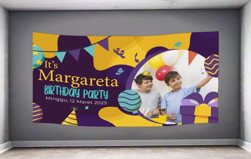 Baliho Hut Anak ungu kuning Meriah - Image 1