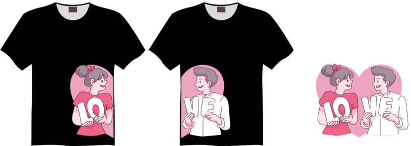 Kaos Couple Pasangan - Image 1