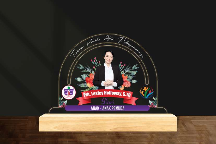 Dream LED Acrylic Ucapan Terima Kasih Model Setengah Lingkaran - Image 1