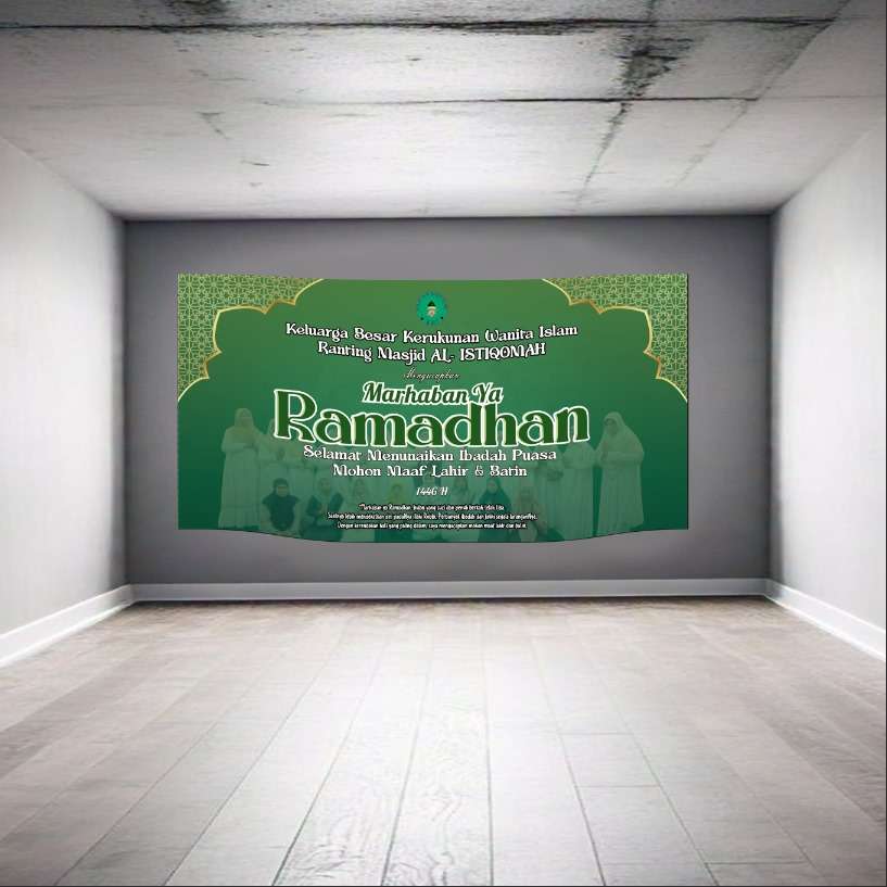 Backdrop bulan puasa latar belakang hijau - Image 1