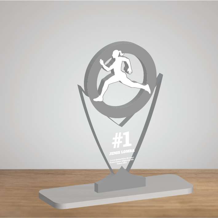 Plakat Penghargaan Akrilik Custom Marathon - Image 1