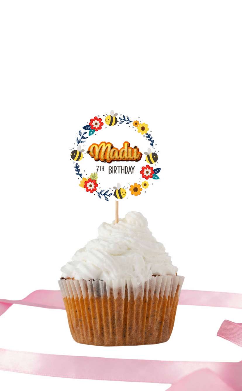 Topper Ulang Tahun Tema Lebah Bee - Image 1