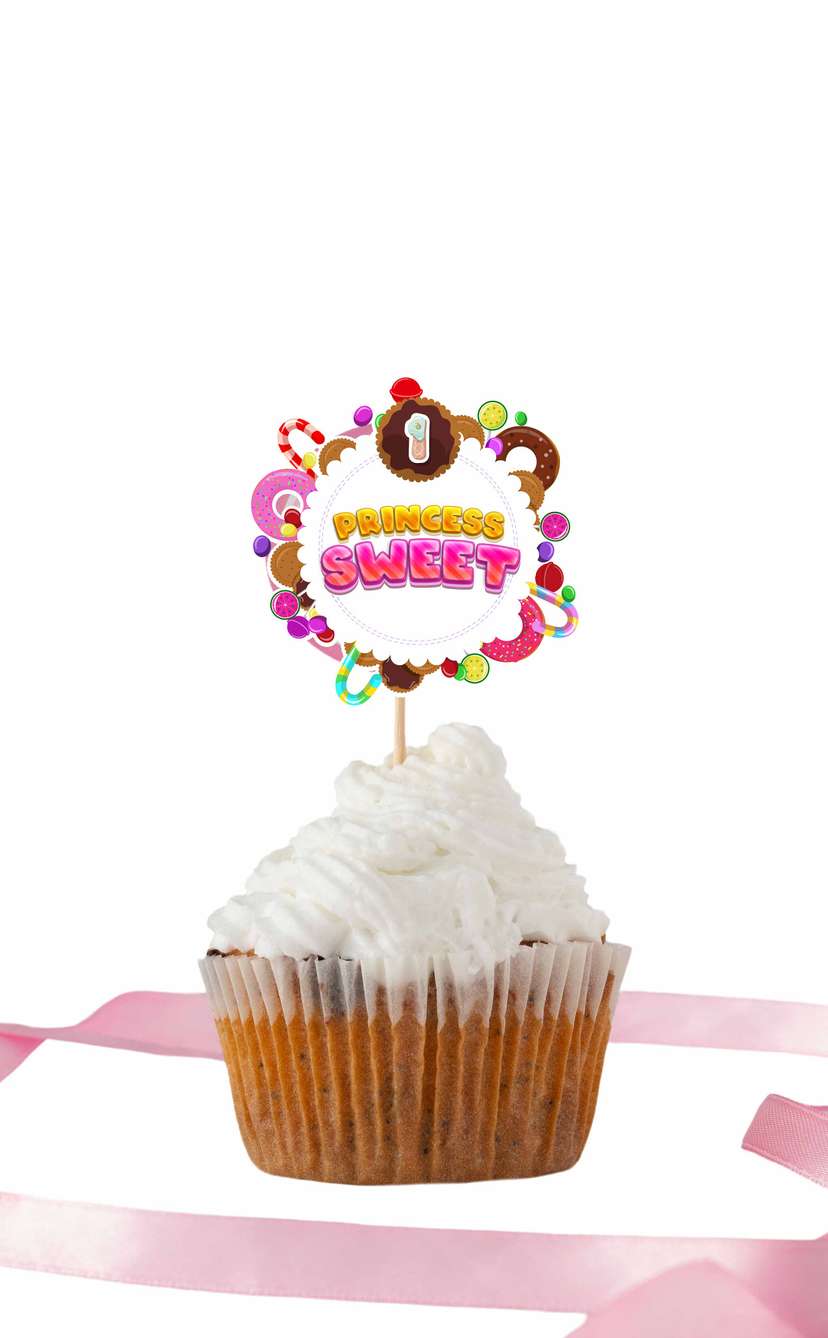 Topper Ulang Tahun Candyland - Image 1