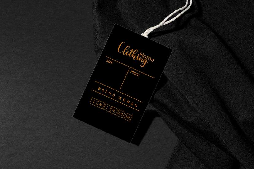 HangTag Baju Tema Black - Image 1