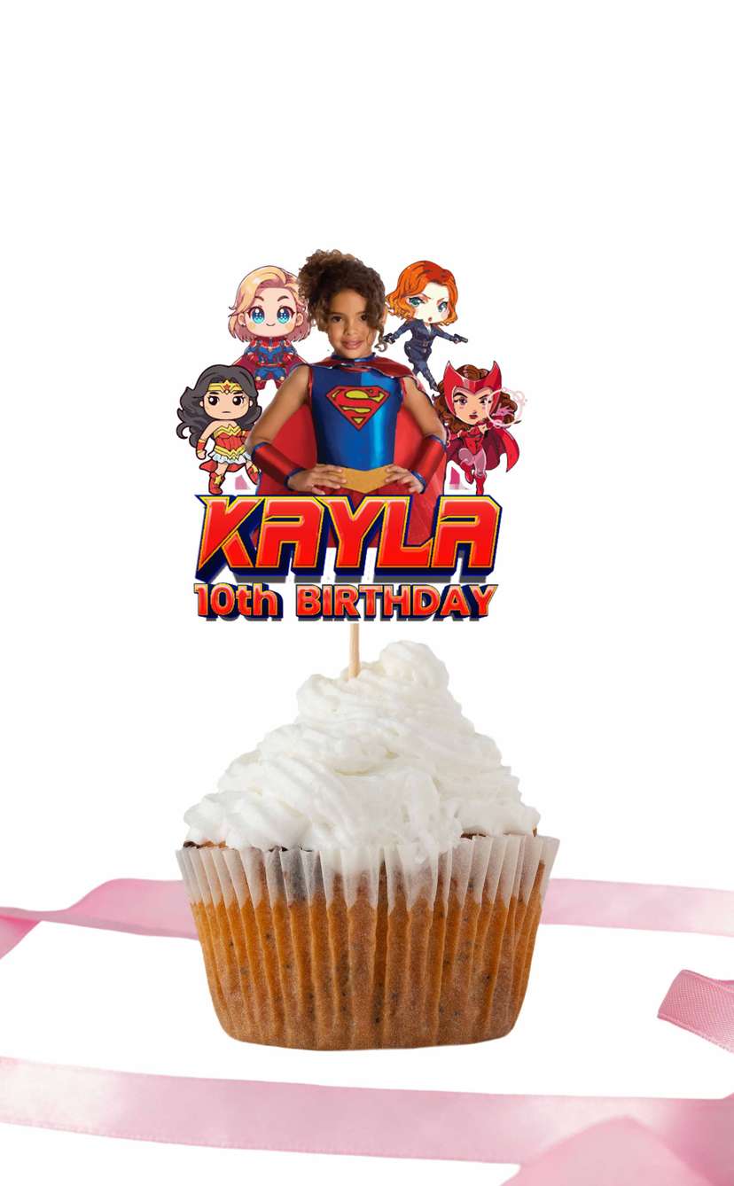 Topper Cake Super Hero Perempuan - Image 1