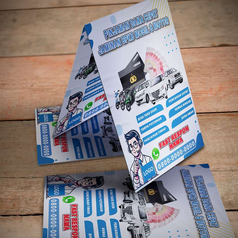 Flayer Iklan Thema Biru Berkarakter - Image 1