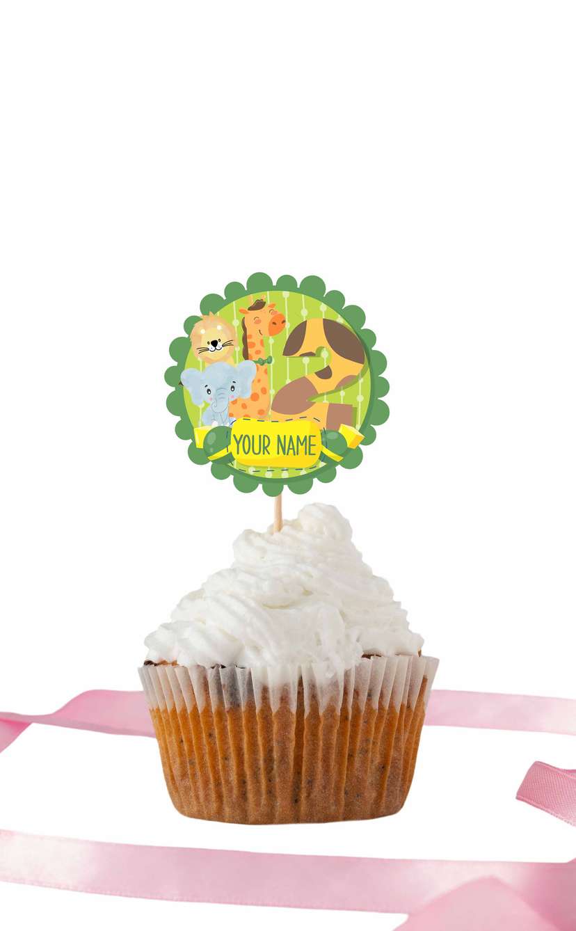 Topper Ulang Tahun Tema Wild Animals - Image 1