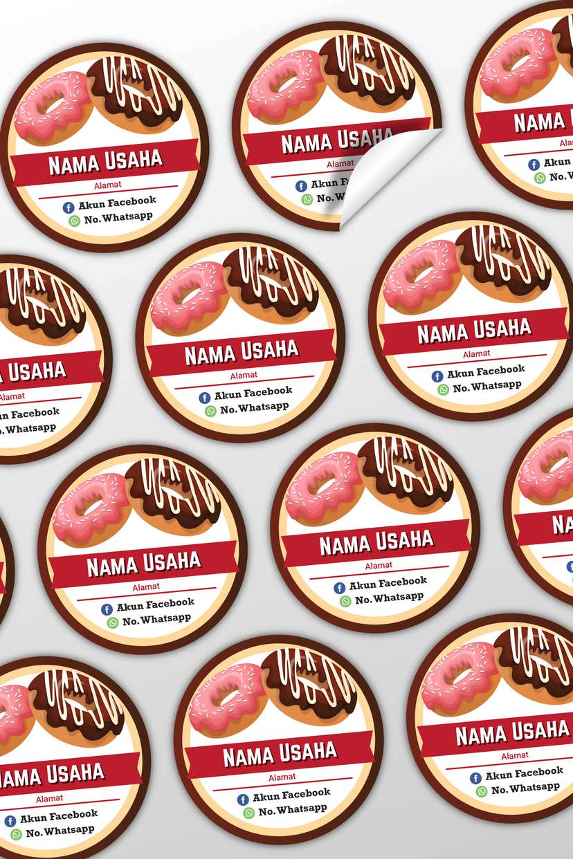 Sticker label A3 kue - Image 1