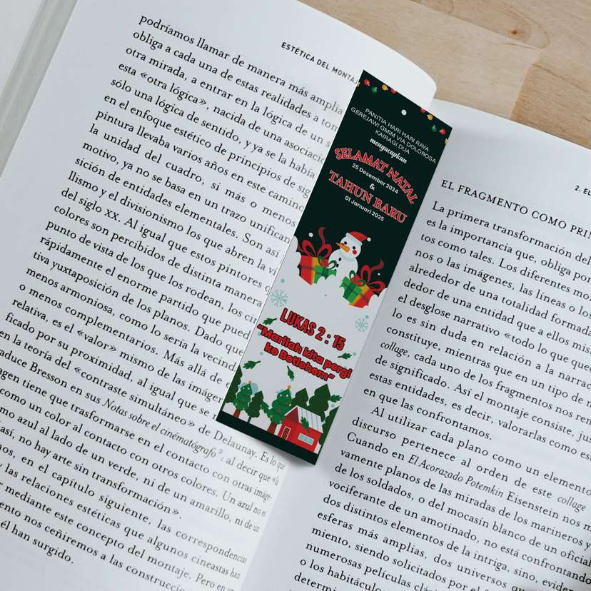 Pembatas Buku Alkitab Tema Natal - Image 1