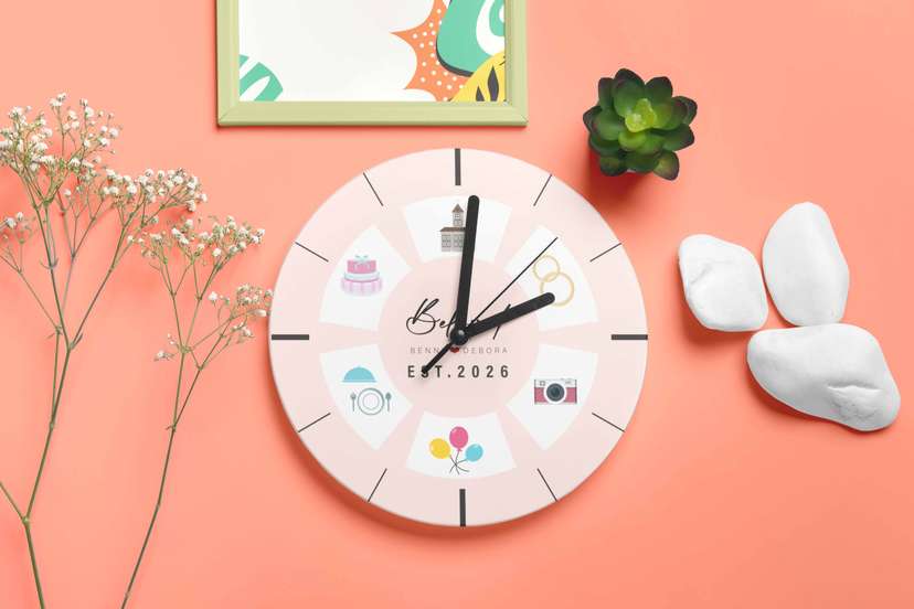 Jam Dinding Souvenir Wedding - Image 1