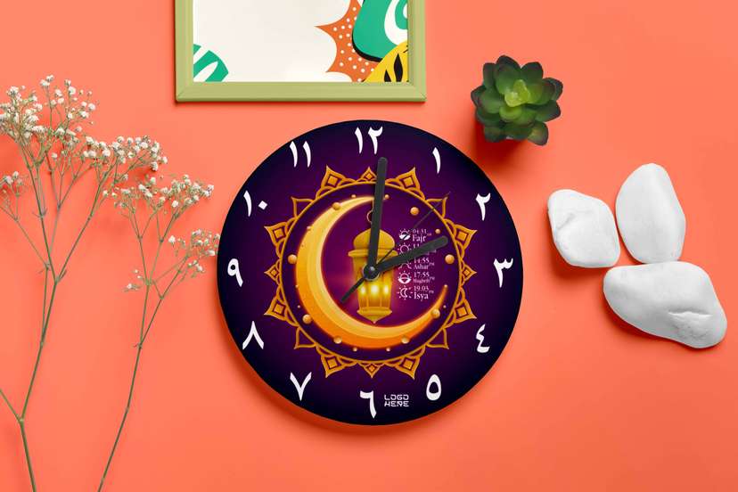 Jam Dinding Islami Bahasa Arab - Image 1