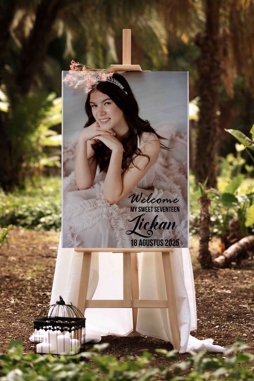 Welcome Sign BIrthday Sweet Seventeen - Image 1