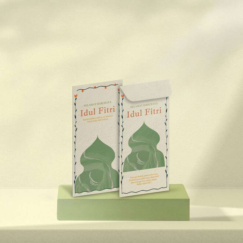 Amplop Idul Fitri Kubah Masjid Hijau - Image 1
