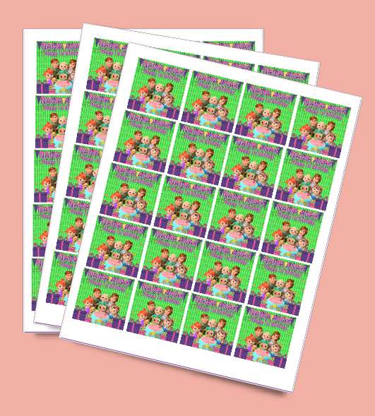 Stiker HUT Anak Tema Coco Melon - Image 1