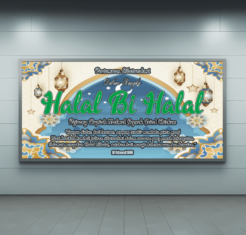 baliho Keindahan Silaturahmi dalam Cahaya Halal Bi Halal - Image 1