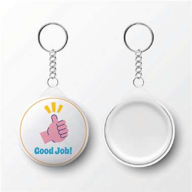 Gantungan Kunci Pin Good Job - Image 1