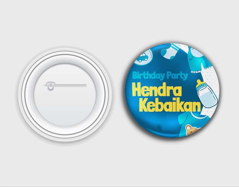 Design Pin Peniti Birthday Party - Image 1