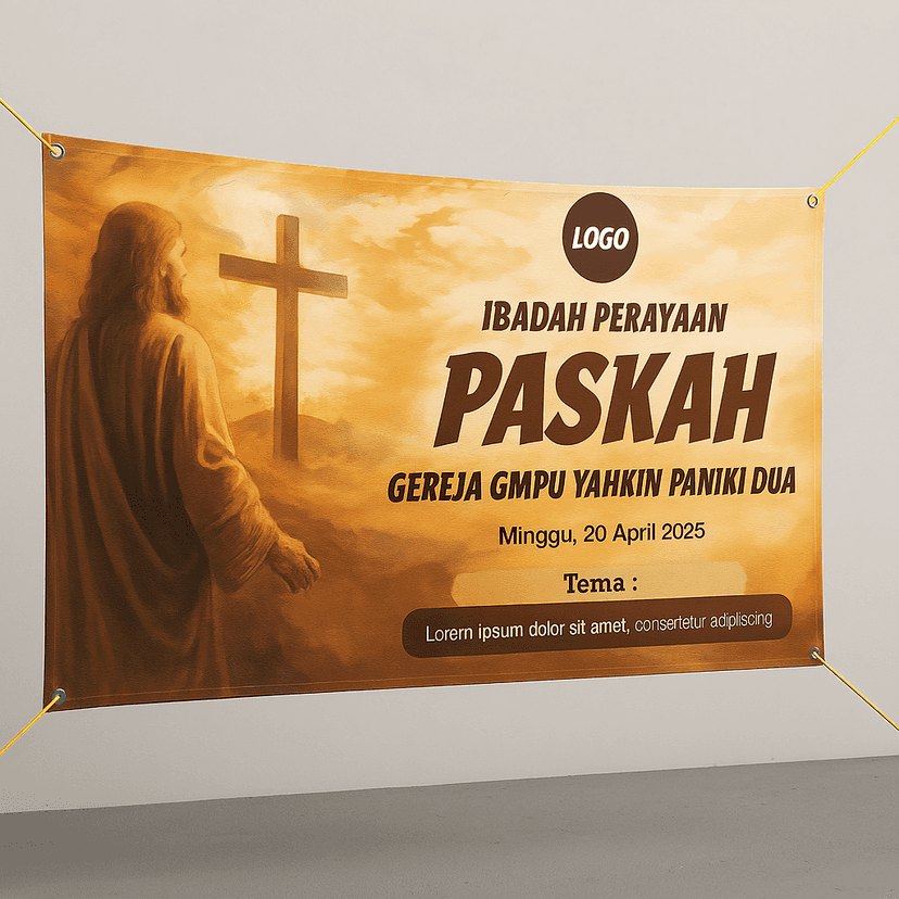 Spanduk Ibadah Paskah Gereja - Image 1