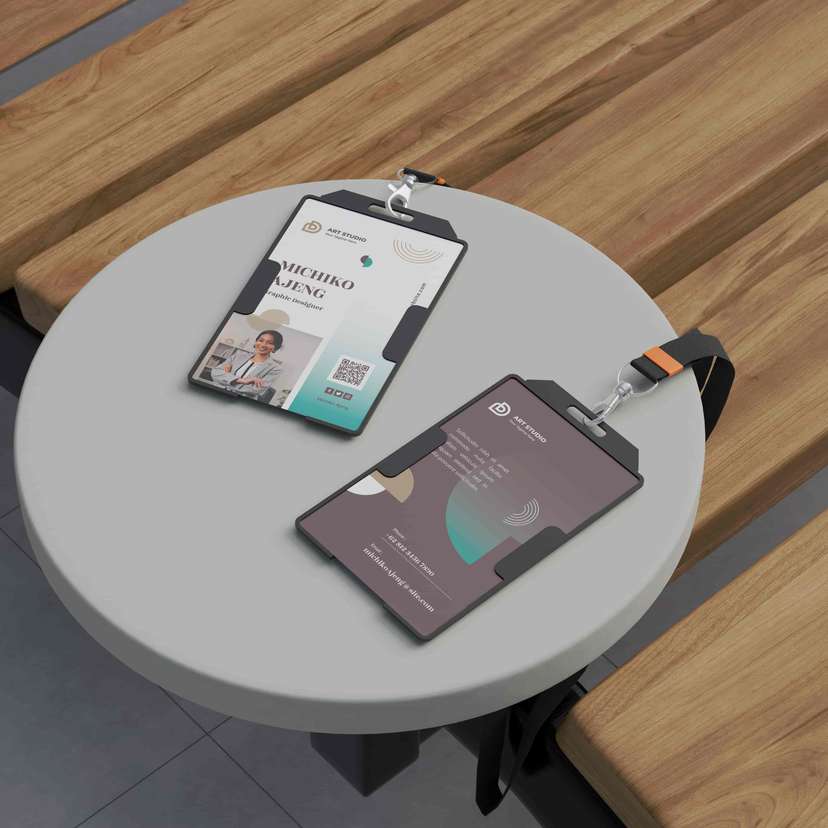 ID Card Pegawai Perusahaan Coklat - Image 2