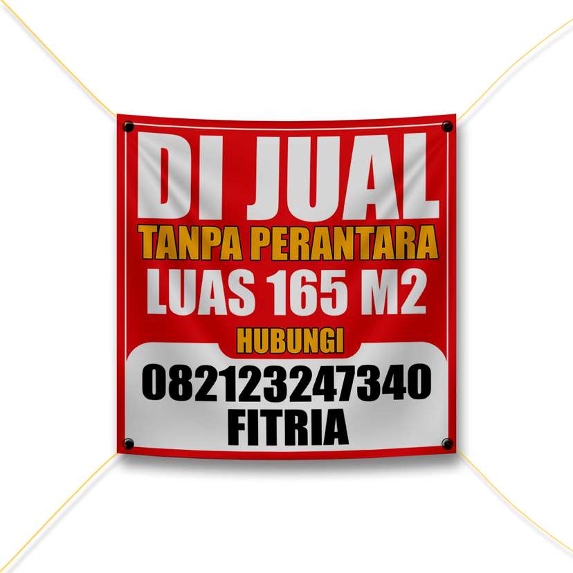Banner Informasi Tanah Dijual Merah - Image 1