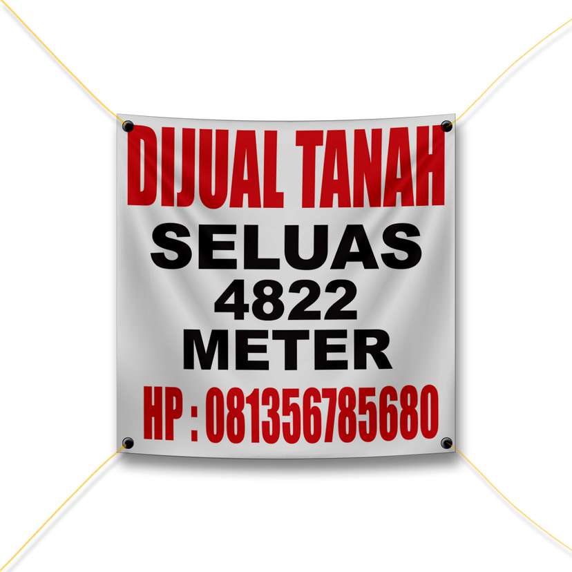 Banner Informasi Tanah / Lahan Dijual Latar Putih Polos - Image 1