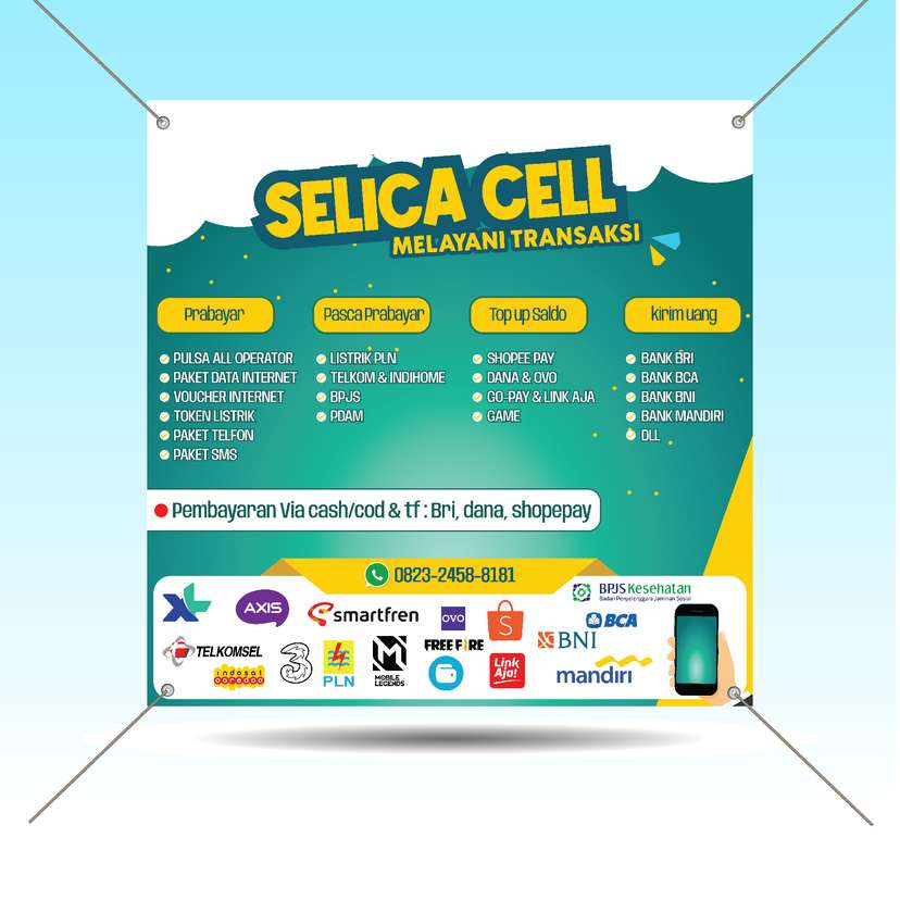 Baliho jualan pulsa dan transaksi digital - Image 1