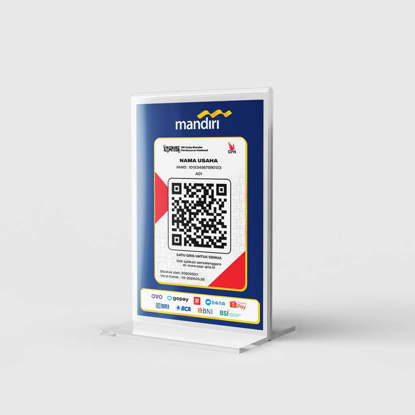 Acrylic QRIS Stand - Mandiri Edition - Image 2