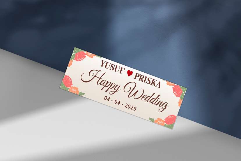 Wedding Plat Bunga Pink Soft - Image 1