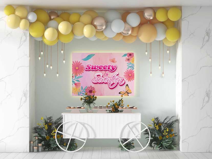 Baliho Ulang Tahun Remaja yang Elegan dan Ceria - Image 1