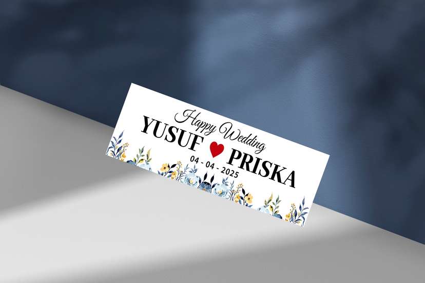 Wedding Plat Bunga Biru - Image 1